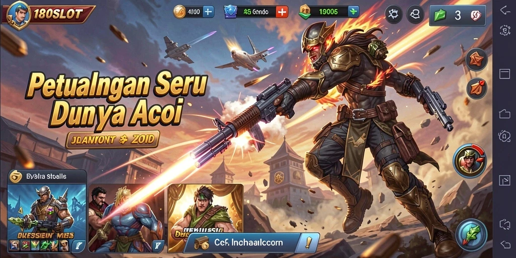 Tampilan gameplay seru 180SLOT dengan aksi penuh adrenalin.