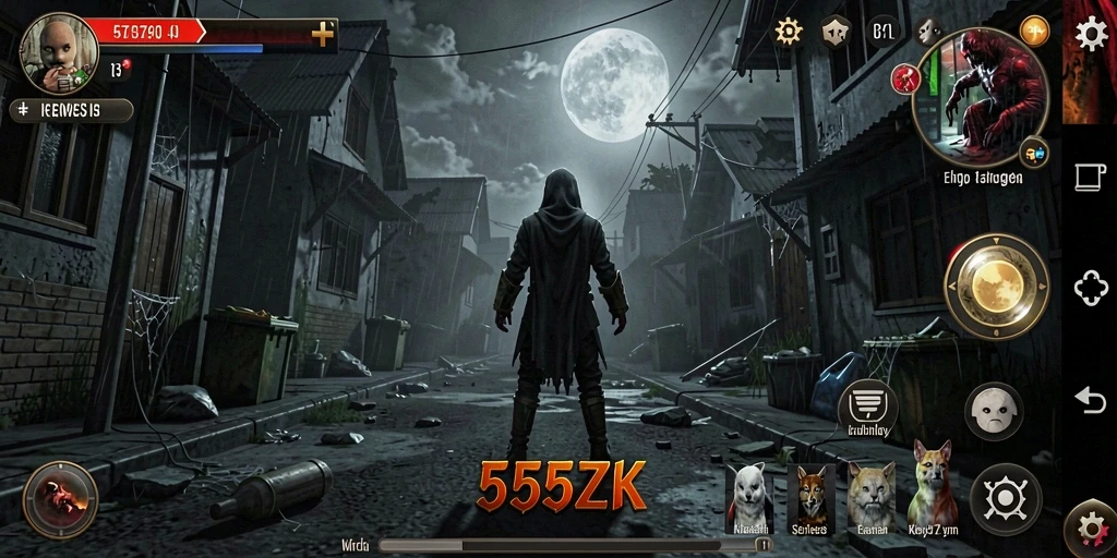Gameplay menegangkan dari 555ZK yang mengajak Anda menjelajahi kegelapan.