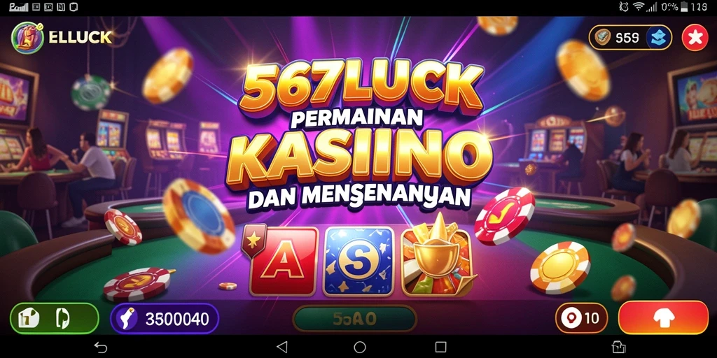 Tangkapan layar gameplay utama 567LUCK yang menampilkan keseruan Kasino.