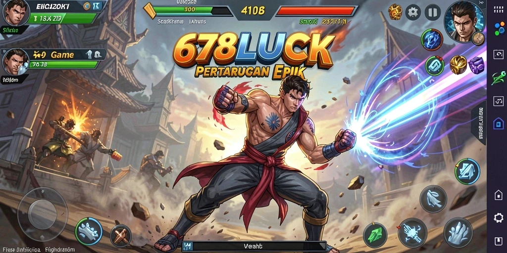 Screenshot gameplay menampilkan pertarungan seru di 678LUCK.