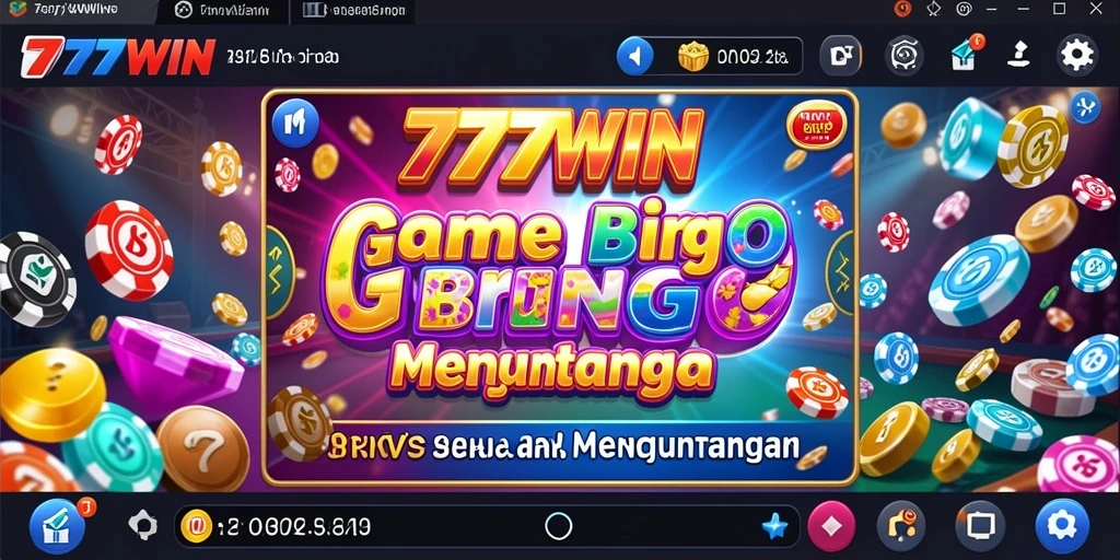 Tampilan gameplay Bingo yang menegangkan dan penuh warna di 777WIN.