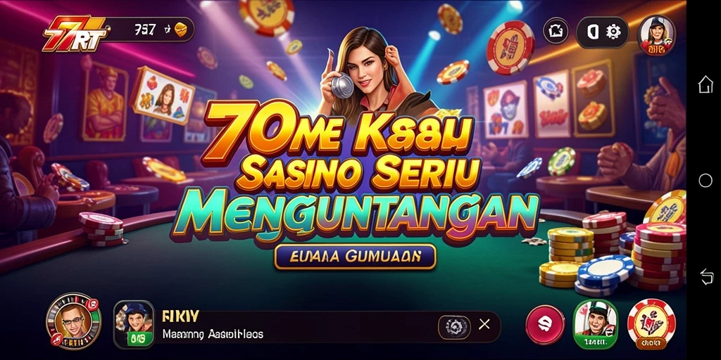 Screenshot gameplay 77RT menampilkan momen seru di Kasino.