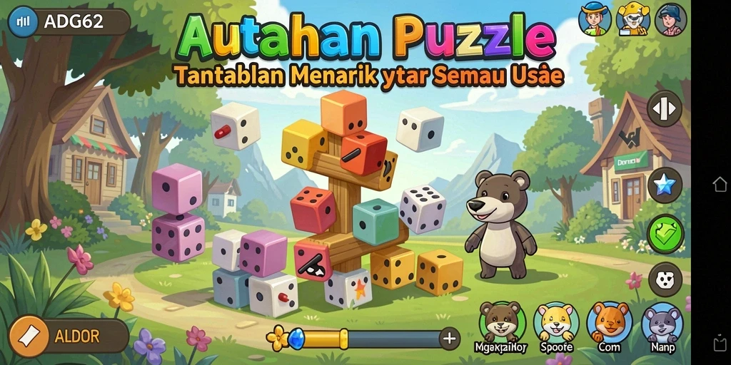 Tampilan gameplay menarik dalam ADG62 dengan teka-teki menantang.