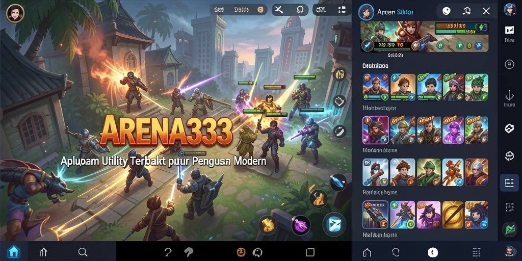 Tampilan antarmuka intuitif dari aplikasi Utility ARENA333.