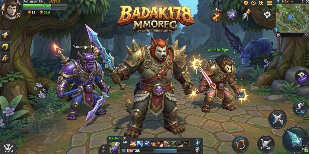 Gameplay BADAK178 dengan petualangan seru dalam dunia MMORPG.