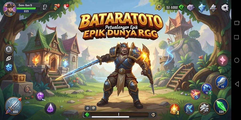 Tampilan gameplay menarik dari BATARATOTO saat bertarung dengan musuh.