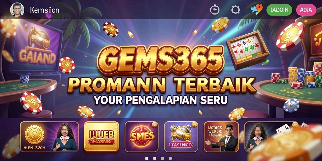 Tampilan gameplay GEMS365 yang seru dan menghibur.