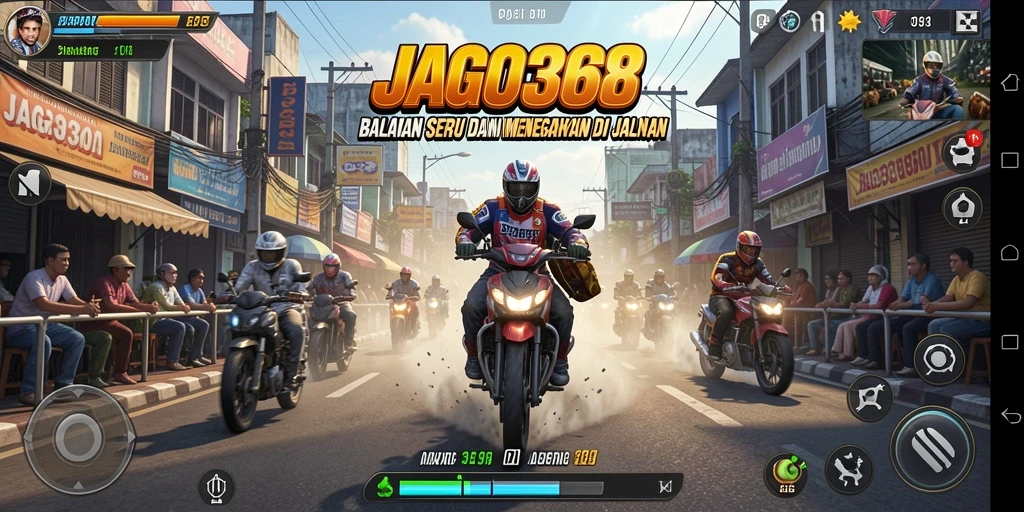 Tampilan gameplay balapan yang menegangkan dan mendebarkan.