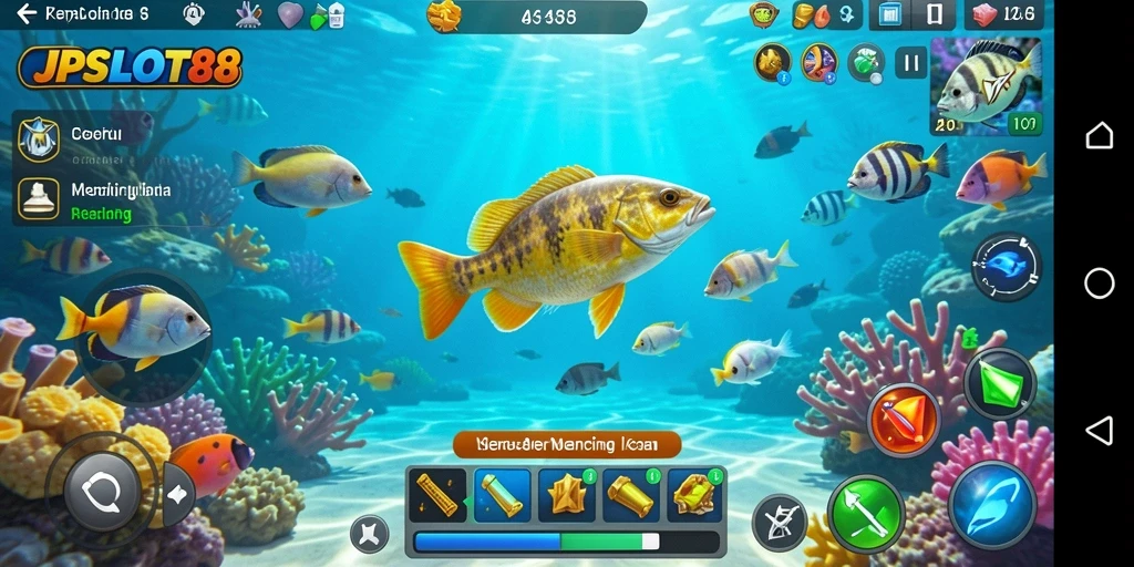 Tampilan screenshot <strong>JPSLOT88</strong> menunjukkan gameplay memancing yang menarik.