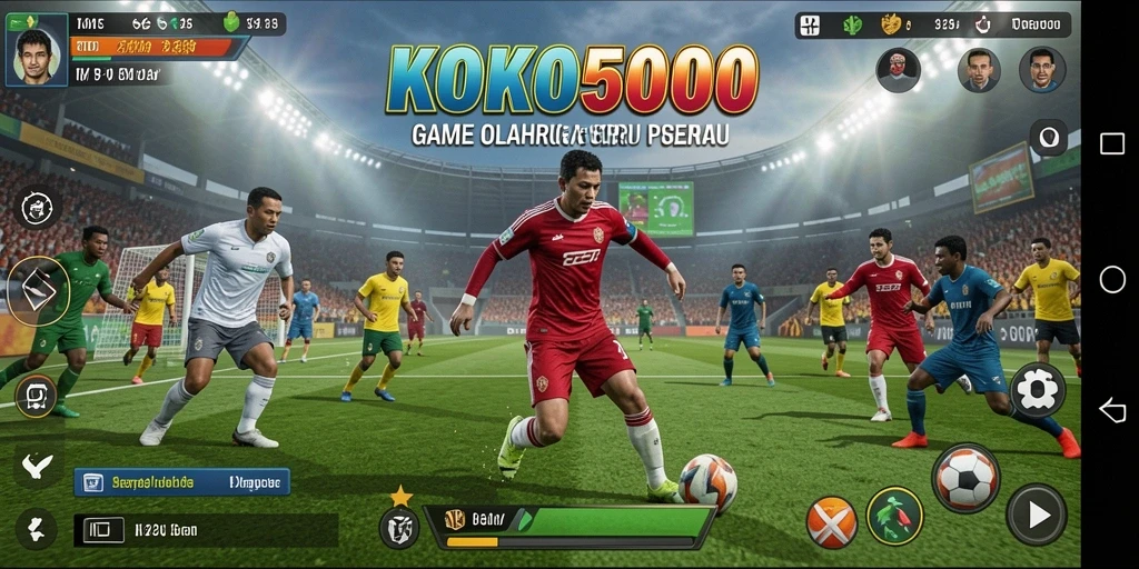 Screenshot KOKO5000 menampilkan aksi seru dalam permainan olahraga.