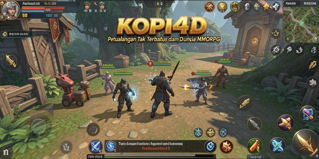 Tampilan screenshot KOPI4D yang menunjukkan aksi seru dalam MMORPG.
