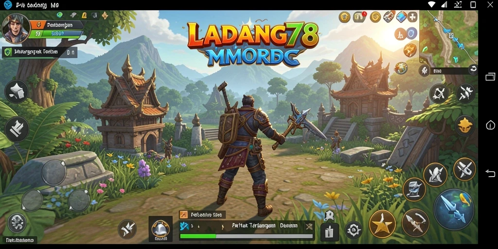Tampilan gameplay <strong>LADANG78</strong> yang menampilkan pertarungan seru dalam dunia fantasi.