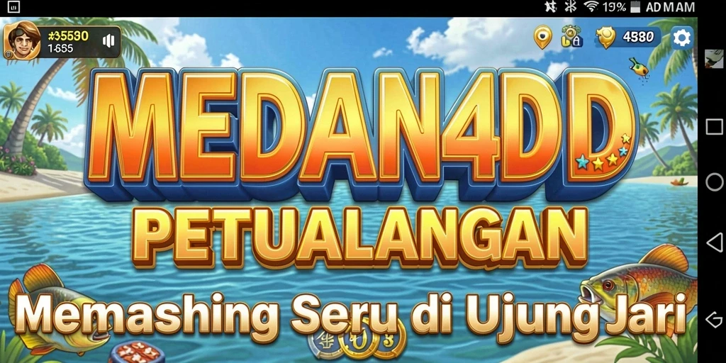 Tampilan gameplay MEDAN4D yang menakjubkan saat menangkap ikan.