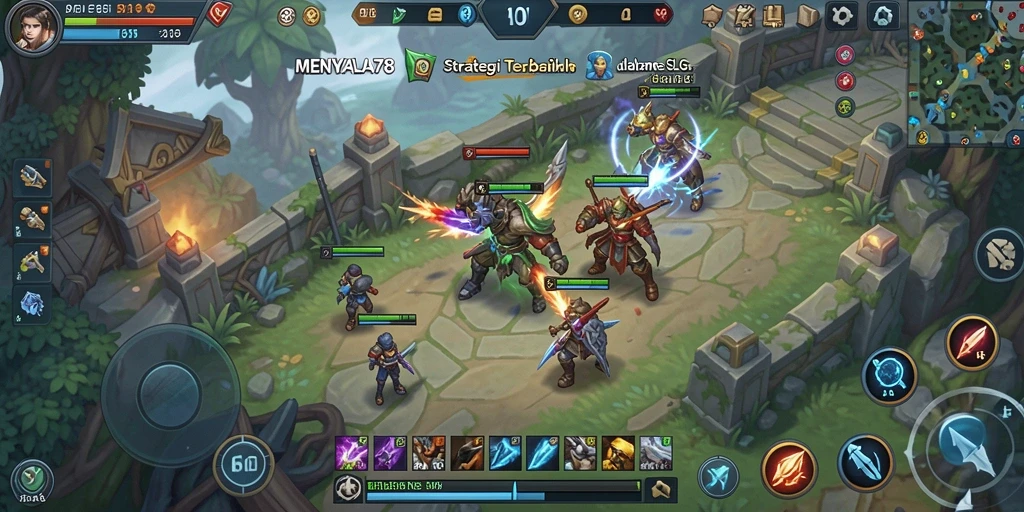 Tampilan utama gameplay <strong>MENYALA78</strong> menampilkan pertempuran strategi yang intens.