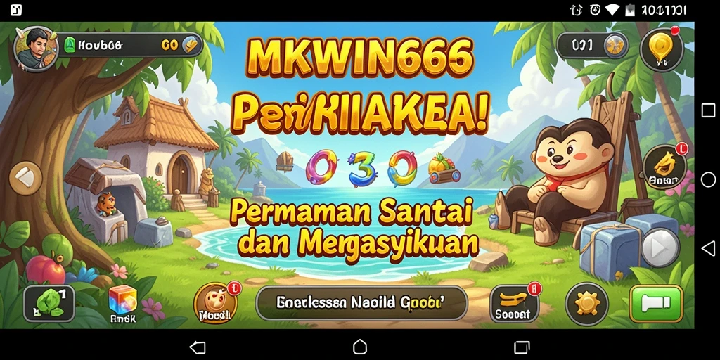 Tampilan gameplay MKWIN666 yang ceria dan mengasyikkan.