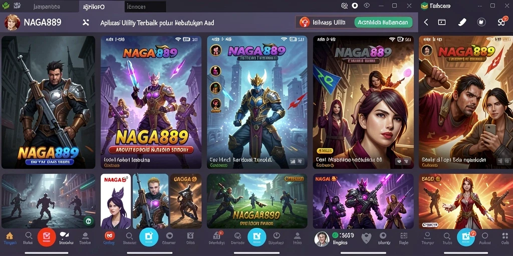 Screenshot NAGA889 menampilkan antarmuka intuitif aplikasi Utility.