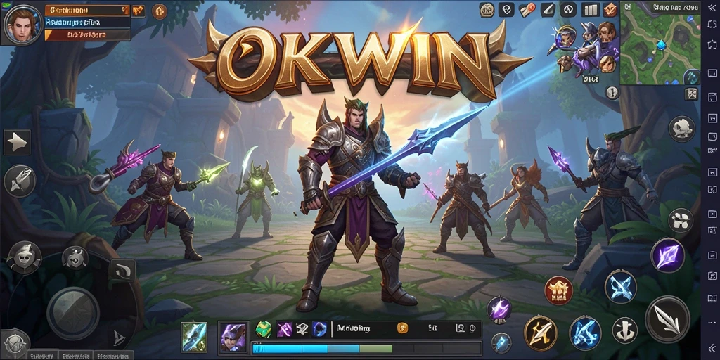 Tampilan gameplay seru dari OKWIN dalam dunia MMORPG.