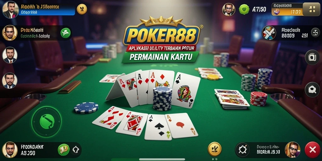 Screenshot POKER88 menunjukkan antarmuka permainan yang intuitif dan fitur bermanfaat.