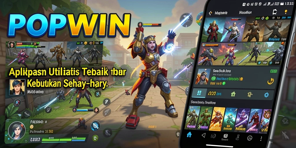 Screenshot utama dari gameplay Utility POPWIN yang menunjukkan antarmuka yang intuitif.