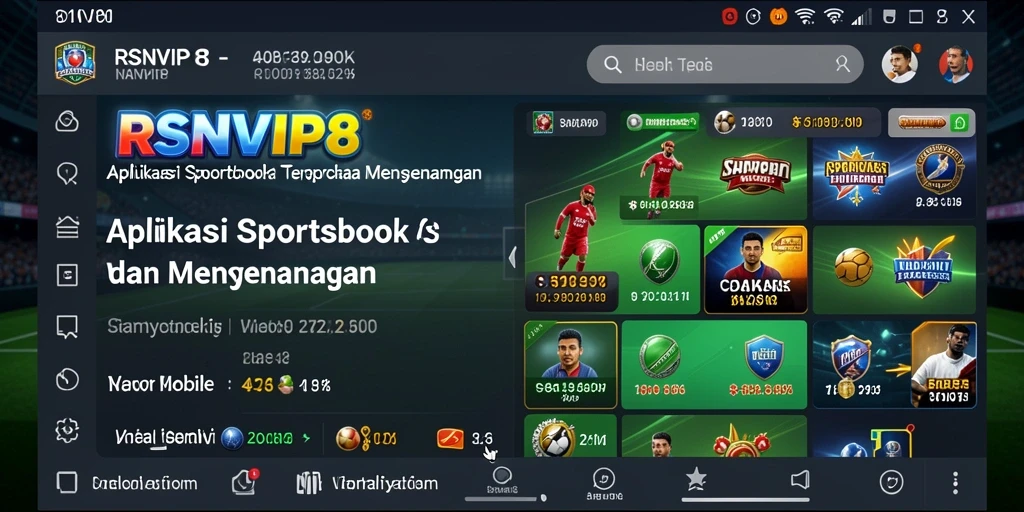 Screenshot utama RSNVIP8 menunjukkan gameplay sportsbook yang menarik.