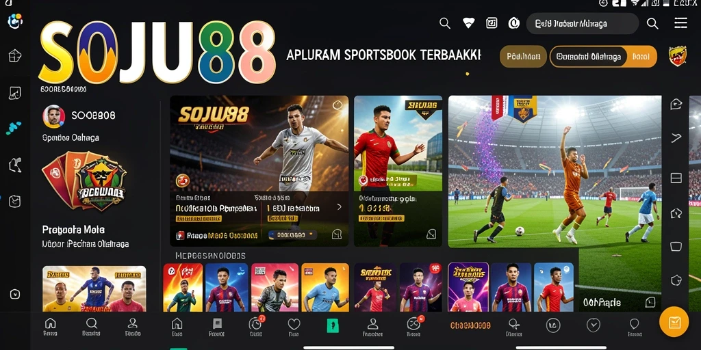 Screenshot utama SOJU88 menampilkan fitur taruhan olahraga yang menarik.
