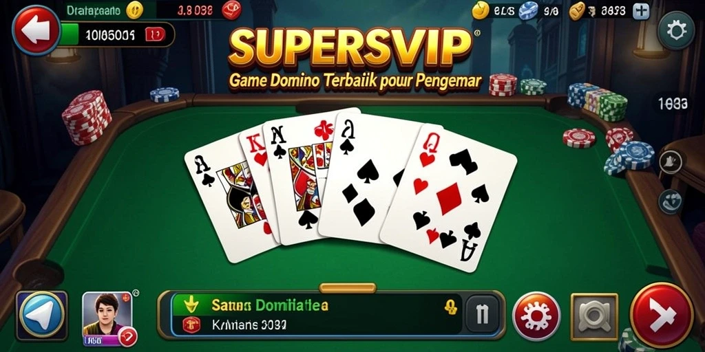 Screenshot gameplay SUPERSVIP menampilkan keseruan bermain Domino.