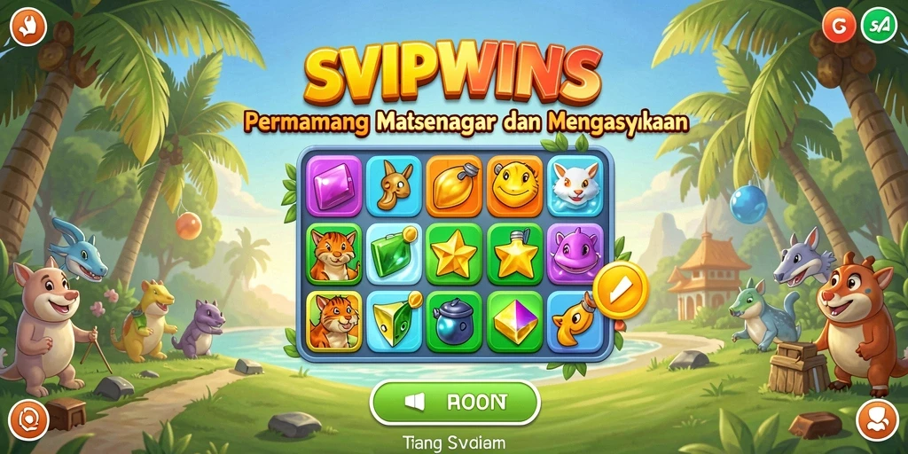 Screenshot gameplay SVIPWINS dengan grafik cerah dan penuh aksi.