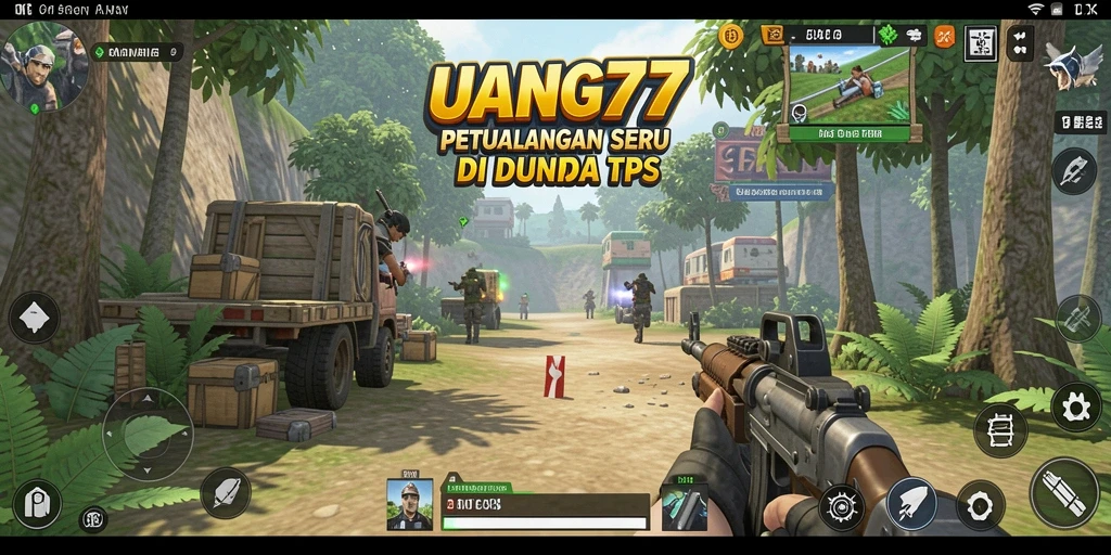 Tampilan gameplay seru UANG77 di dunia TPS.