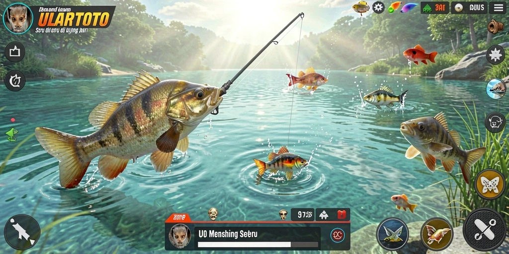 Tangkapan ikan besar dalam gameplay ULARTOTO yang menegangkan.
